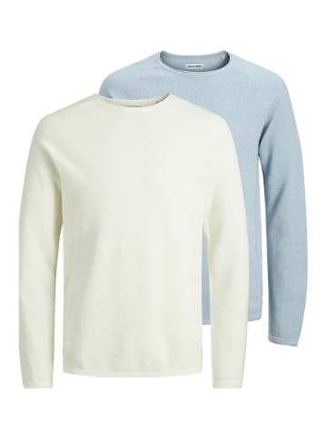 Jack & Jones Pullover Hill in Hellblau / creme