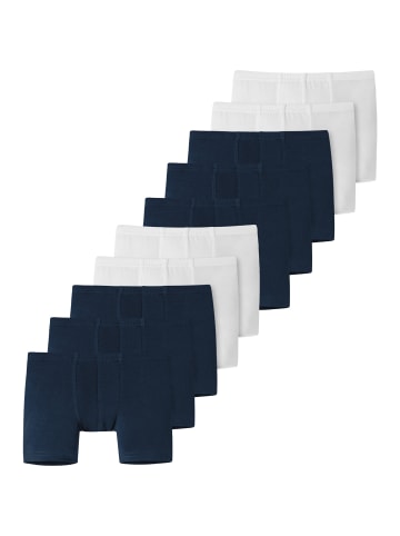 Schiesser Retro Short / Pant Kids Boys 95/5 Organic Cotton in Weiß / Blau