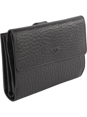 VLD VOi Leather Design Hirsch Brenna Geldbörse Leder 15 cm in schwarz