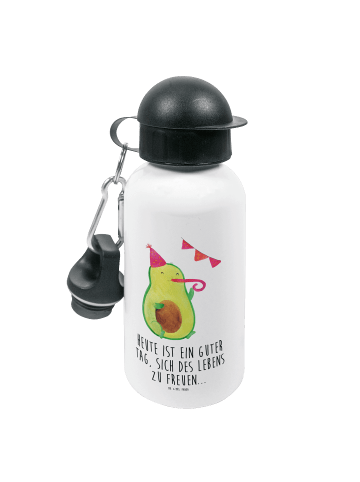 Mr. & Mrs. Panda Kindertrinkflasche Avocado Party mit Spruch in Weiß
