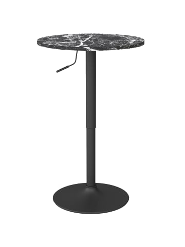 HOMCOM Bartisch-60L x 60B x 68-93,5H cm-Schwarz