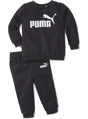 Puma Trainingsanzug "MiniCats ESS Crew Jogger FL" in Schwarz
