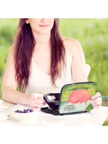 Mr. & Mrs. Panda Stiftetasche Einhorn Schwein Design mit Spruch in Weiß