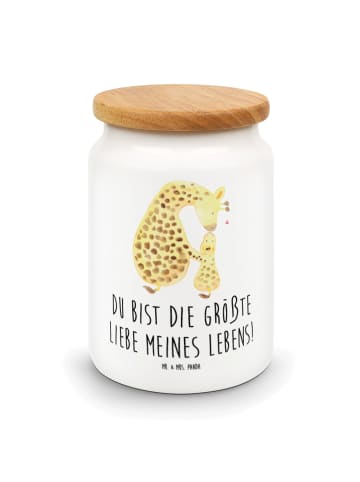 Mr. & Mrs. Panda Keksdose Giraffe Kind mit Spruch in Weiß