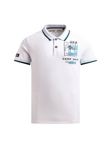 CAMP DAVID  Poloshirt 'Oceanfront' in weiß