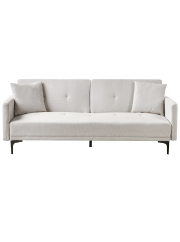 Beliani 3-tlg Schlafsofa LUCAN in Beige/Schwarz