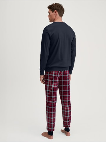 Calida Pyjama lang für Herren in mittelblau