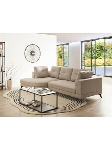 Beliani Ecksofa MARUM in Beige/Schwarz - (W) 262 x (H) 88 x (L) 151 cm