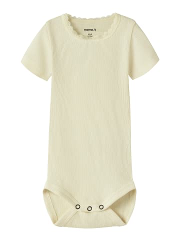 name it Body Kurzarm Druckknöpfen 3er-Set Bequem in Creme
