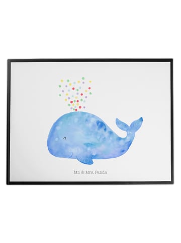 Mr. & Mrs. Panda arbeitsmatte Wal Konfetti ohne Spruch in Weiß