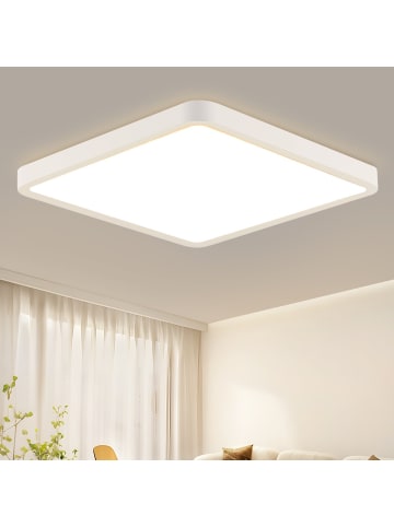 ZMH Deckenleuchte LED eckig L 23cm moderne Flurlampe in weiß 23W 3000K warmweiß