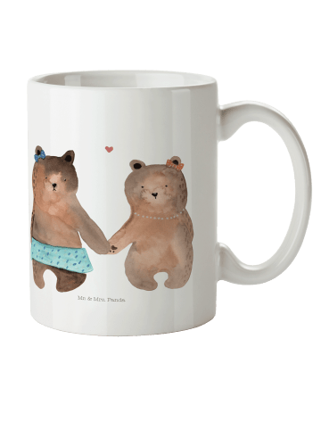 Mr. & Mrs. Panda Plastikbecher Bär Freundin ohne Spruch in Weiß
