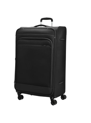 D&N Travel Line 9504 - 4-Rollen-Trolley L 76 cm erw. (black) in schwarz