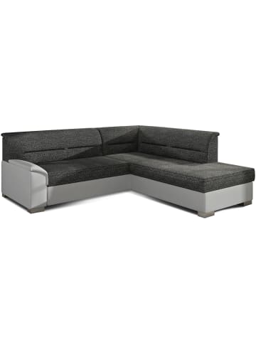 MF Design Bergamo Recamiere Rechts in Schwarz -  (L) 214 x (B) 247 x (H) 83 cm