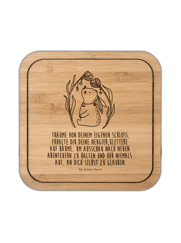 Mr. & Mrs. Panda Untersetzer Kork Hase Blume mit Spruch in Transparent