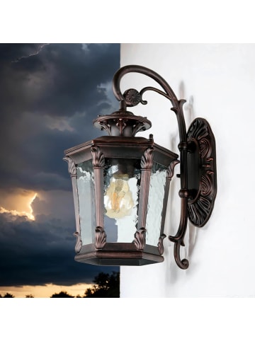 Licht-Erlebnisse Außen Wandlampe (B)21 x (H)40 cm in Bronze antikBronze antik