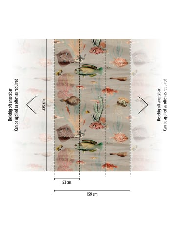A.S. Création Tapete Ocean Tales in Beige-Bunt