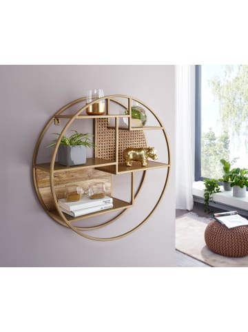 FineBuy Wandregal "FB71439" in Braun /