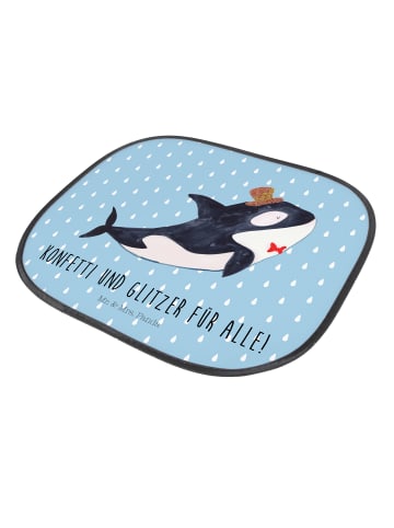 Mr. & Mrs. Panda Auto Sonnenblende Orca Zylinder mit Spruch in Blau Pastell