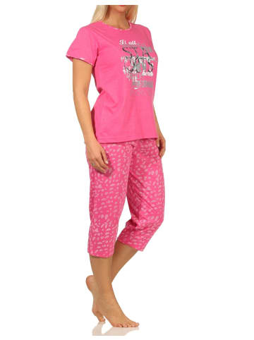 NORMANN kurzarm Capri Schlafanzug und langer Caprihose - 66882 in pink