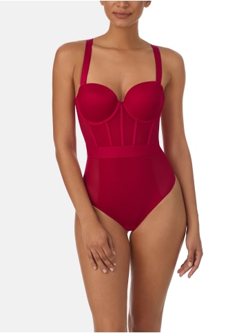 DKNY Bodysuit Sheers in PERSIANRED