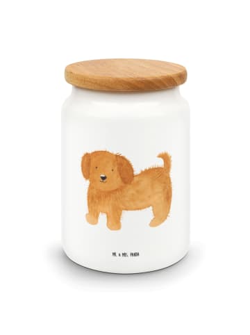 Mr. & Mrs. Panda Dose Hund Flauschig ohne Spruch in Weiß