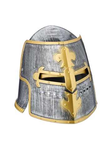 relaxdays 2 x Ritter Helm in Silber/ Gold