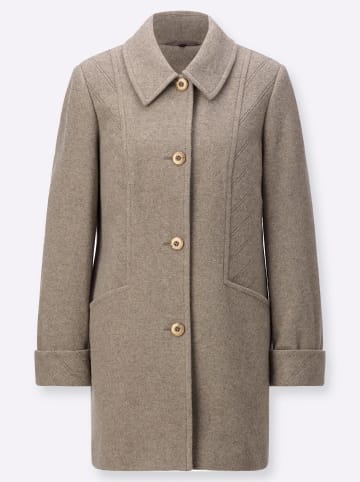 WITT WEIDEN Woll-Jacke in taupe-meliert