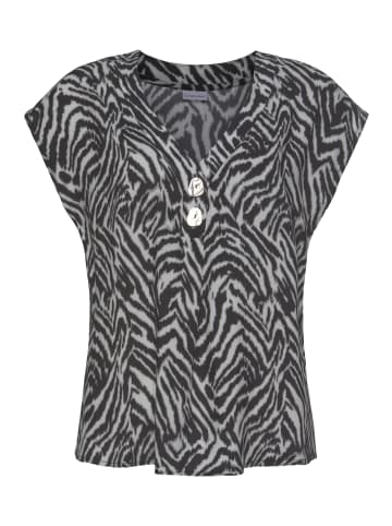 LASCANA Schlupfbluse in schwarz-creme-bedruckt