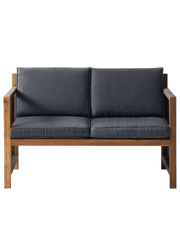 home24 Massive Gartenbank Bayton in Grau / Braun