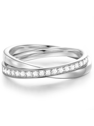 Glanzstücke München Ring Sterling Silber Zirkonia weiß in silber