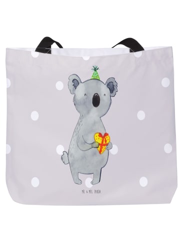 Mr. & Mrs. Panda Strandtasche Koala Geschenk ohne Spruch in Grau Pastell