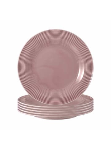Seltmann Weiden 6er Set Frühstücksteller Beat Color Glaze in ø 23,3 cm in Altrosa