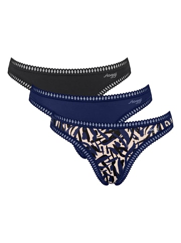 Sloggi String 3er Pack in Blau