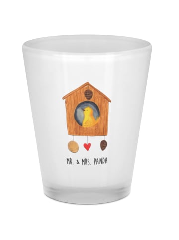 Mr. & Mrs. Panda Schnapsglas Vogelhaus Home ohne Spruch in Transparent
