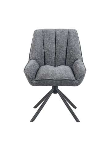 DUBI Möbel 2er-Set: Drehstuhl Mika-Mira in Grau - (B)60 x (H)88 x  (T)68 cm