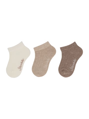 Sterntaler Sneaker-Socken 3er Rippe in ecru