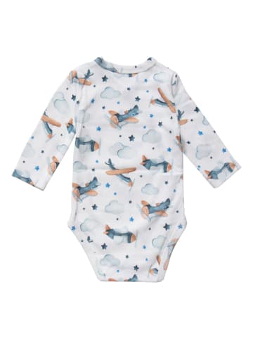 Nini Langarmbody Flugzeug in weiss