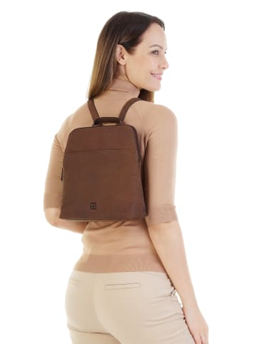 Bodenschatz Rucksack echt Leder in cognac