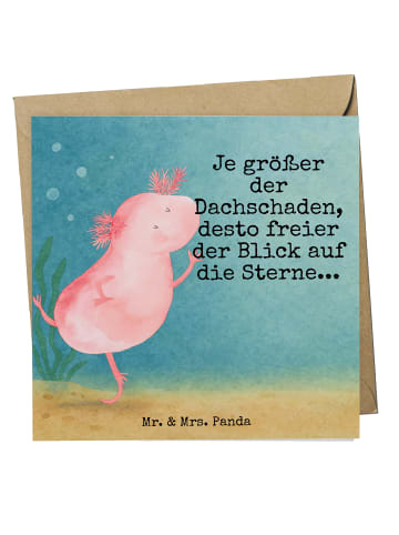 Mr. & Mrs. Panda Deluxe Karte Axolotl Tanzen Design mit Spruch in Weiß