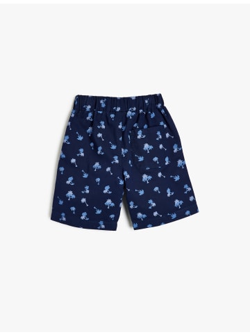 KOTON KURZHOSEN in Marineblau Gemustert