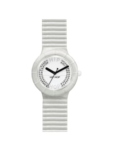 Hip Hop Analoguhr crystal mini weiss