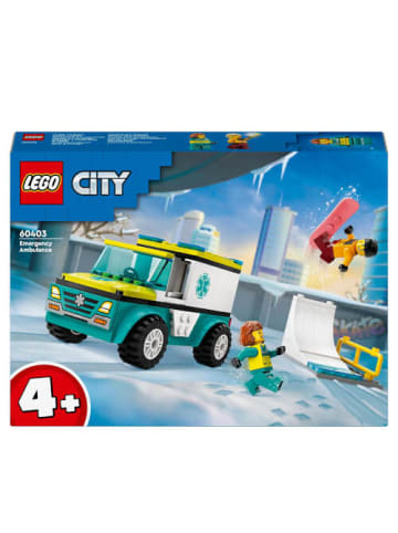 LEGO Bausteine City Rettungswagen und Snowboarder, ab 4 Jahre