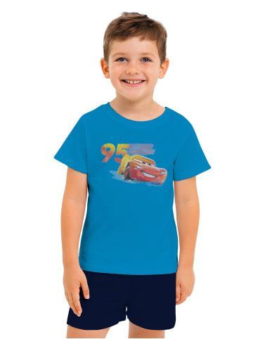 Cars Disney Cars Schlafanzug - Lightning McQueen Kurzarm in blau