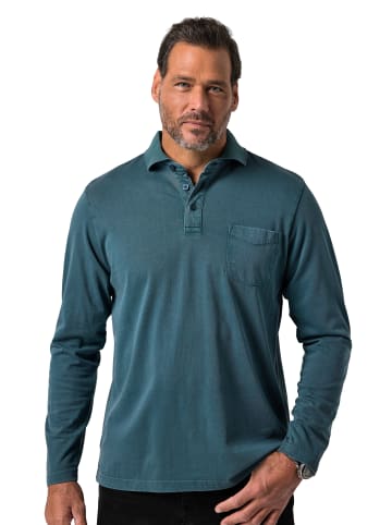 JP1880 Poloshirt in dunkles blaugrün