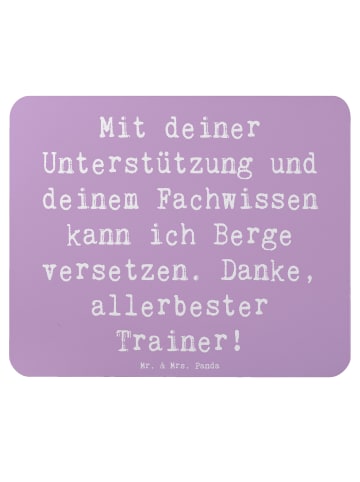 Mr. & Mrs. Panda Mauspad Spruch Bester Trainer mit Spruch in Lavendeltraum