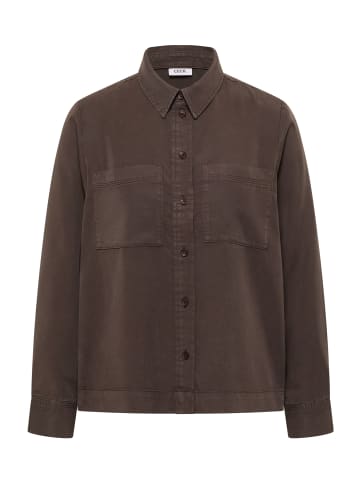 Cecil TOS Color Lyocell Blouse in Macchiato Brown