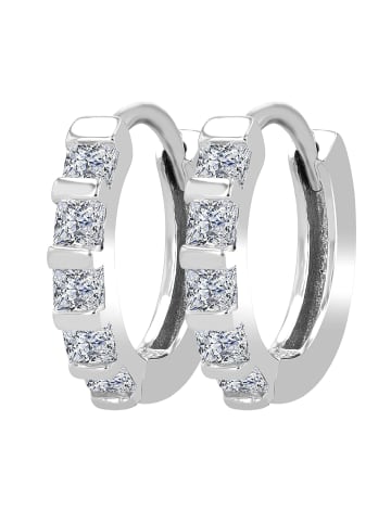 Adeliás Damen Ohrringe – Creole aus 925 Silber in silber