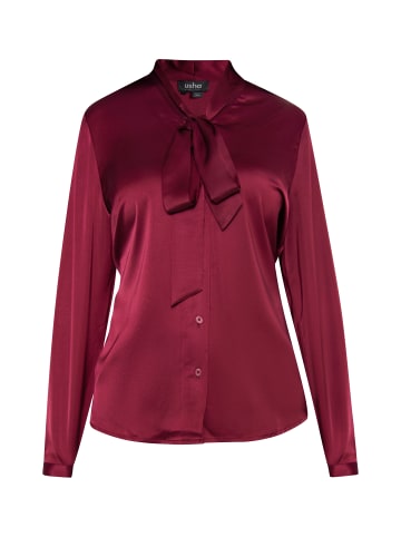 usha BLACK LABEL Langarm Bluse in Weinrot