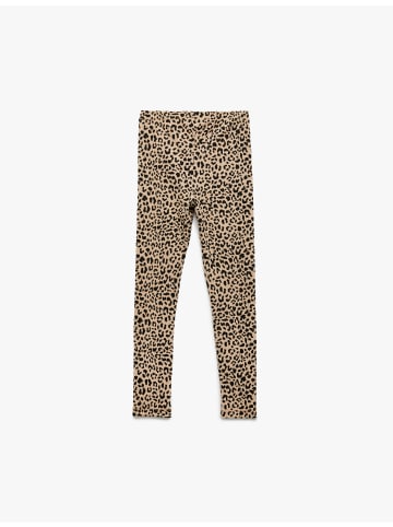 KOTON LEGGINGS in Beige Gemustert